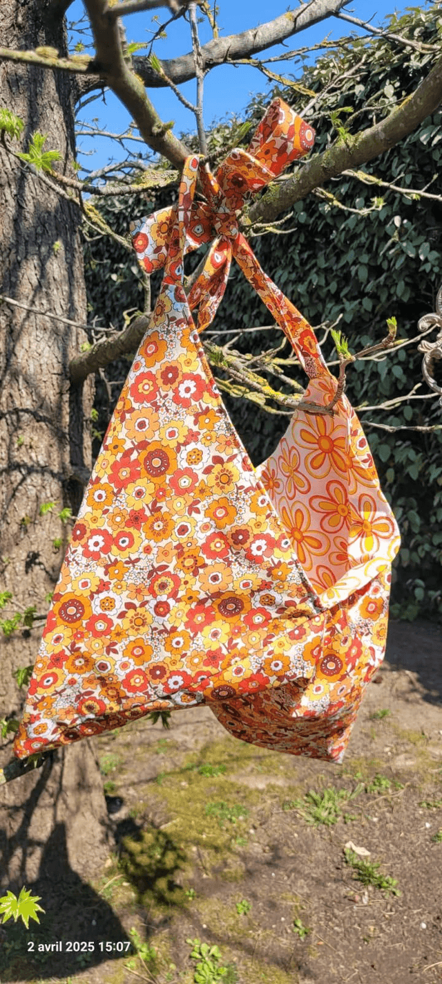 Sac réversible Loulou a fleurs vintage