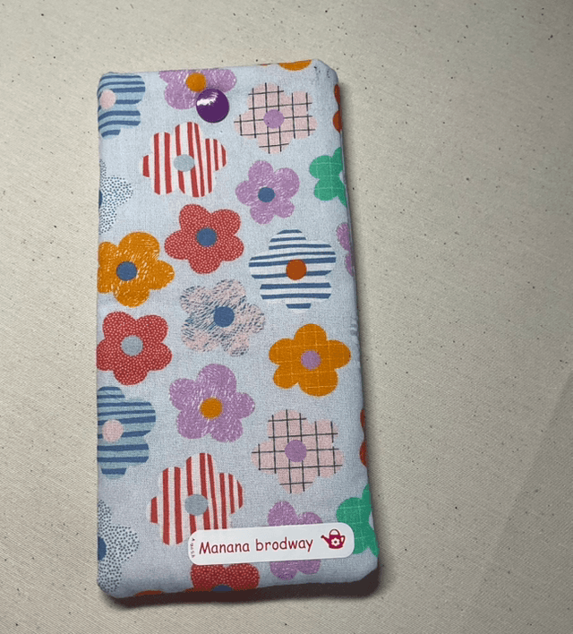 Étui à lunettes en coton imprimé fleuri