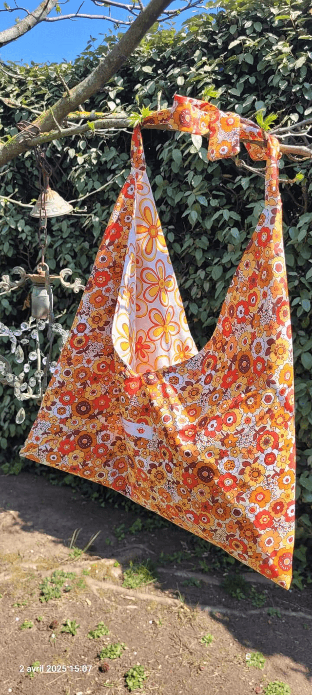 Sac réversible Loulou a fleurs vintage