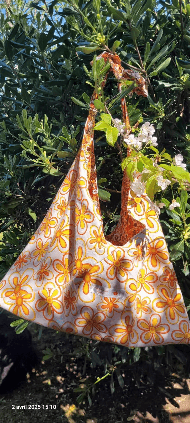 Sac réversible Loulou a fleurs vintage