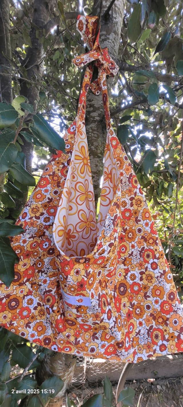Sac réversible Loulou a fleurs vintage