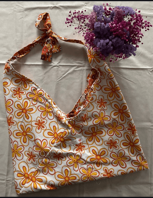 Sac réversible Loulou a fleurs vintage