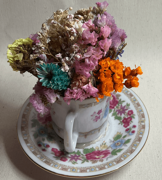 Tasse vintage fleurie
