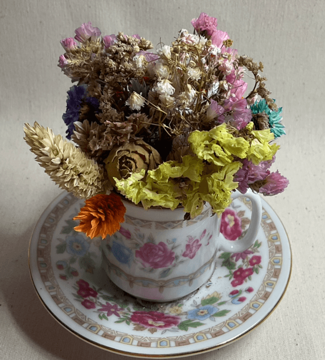 Tasse vintage fleurie
