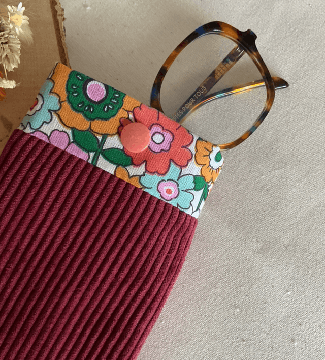 Étui à lunette bordeaux